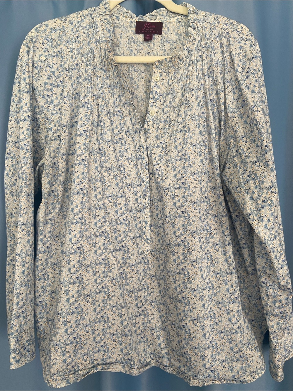 J.Crew Liberty Cotton Poplin Classic Popover Shirt in Misti Valeria Print, XL